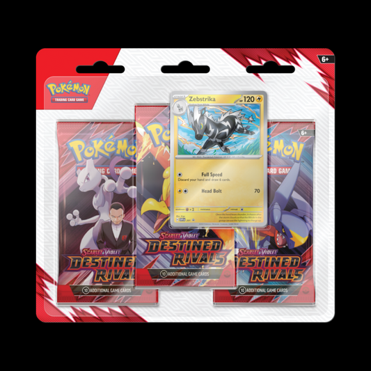 Pokémon Destined Rivals: Zebstrika 3-Pack Blister